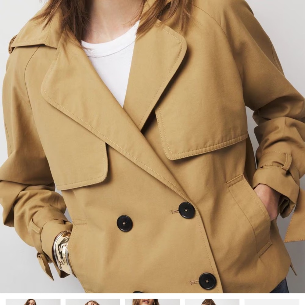 New - Cropped Trench Coat - Picture 4 of 4